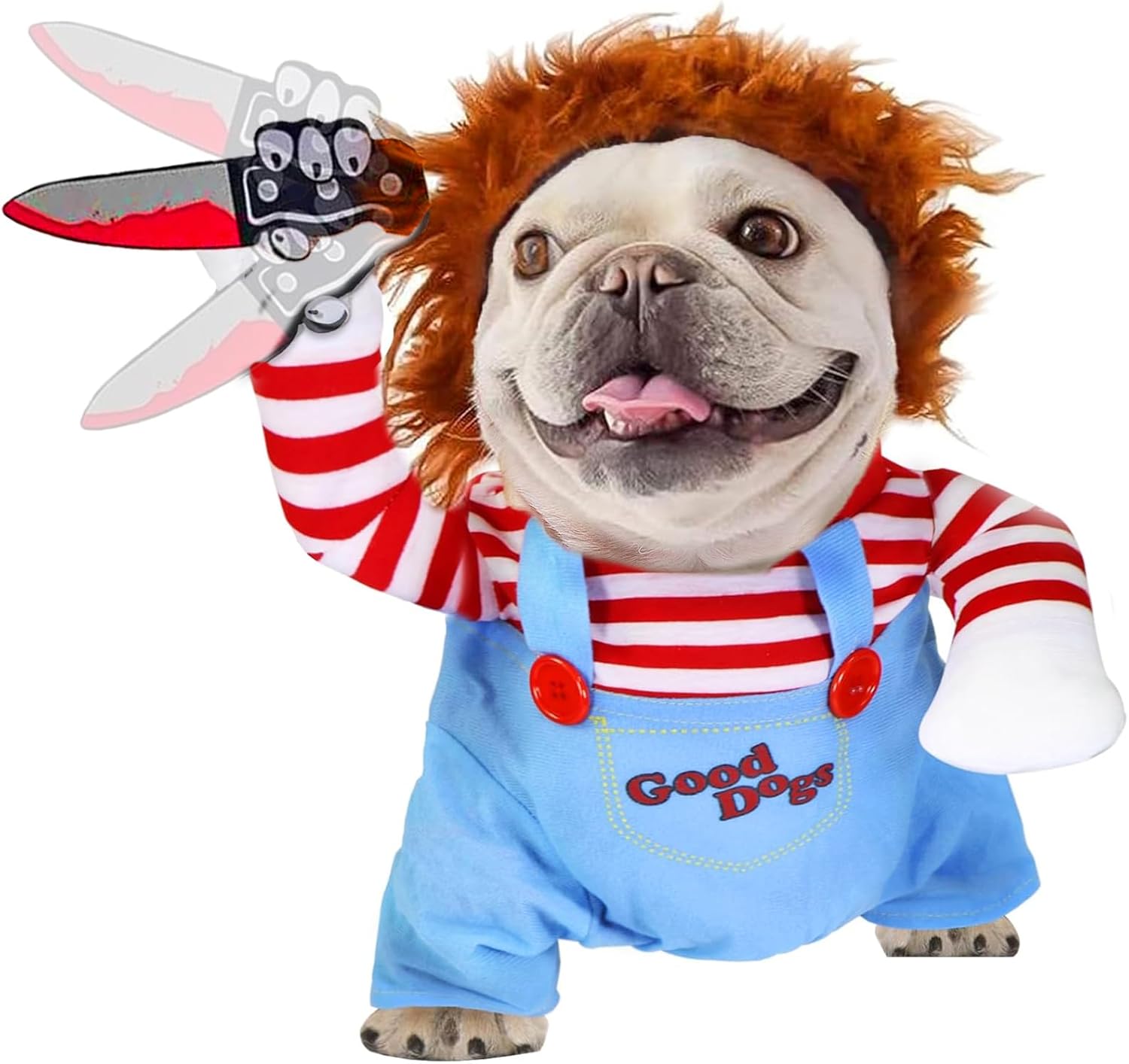 Disfraz de perro muñeco mortal Chucky Halloween talla XL