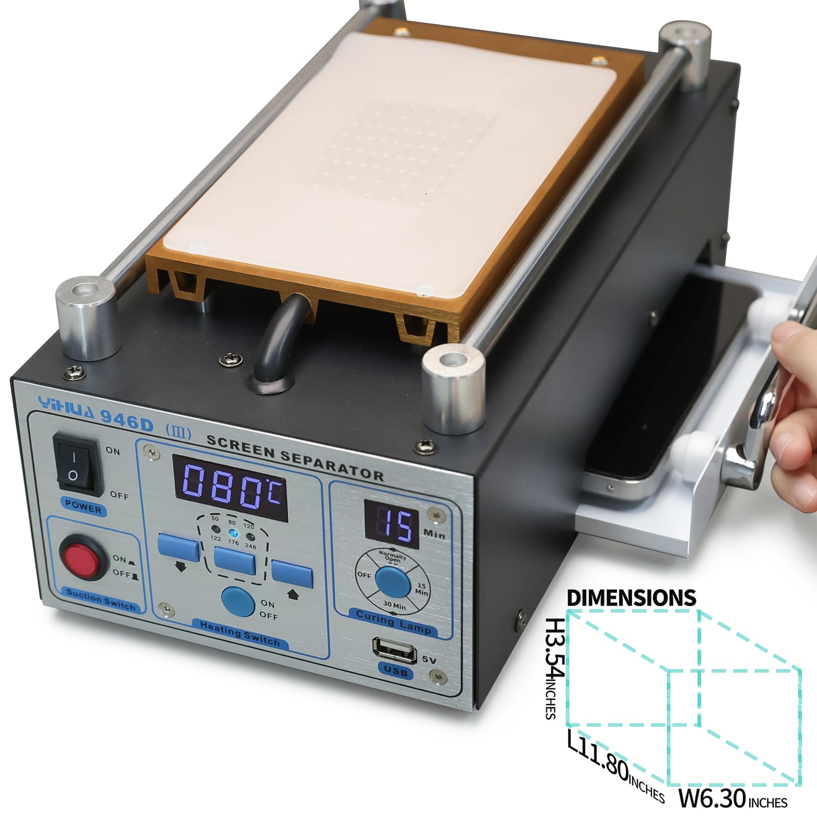 Amazon.com: YIHUA 946D-III Digital LCD Screen Separator 5V 1A USB