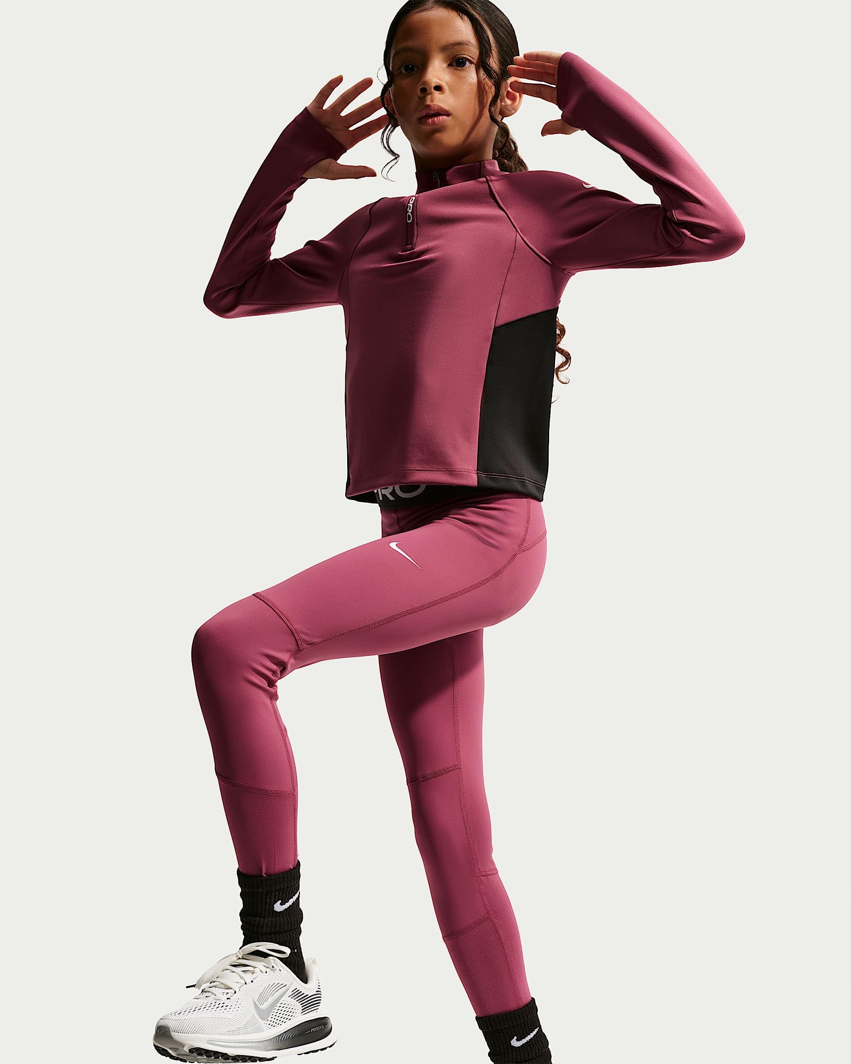 NIKE Df Op - Leginsy Dziewczynki