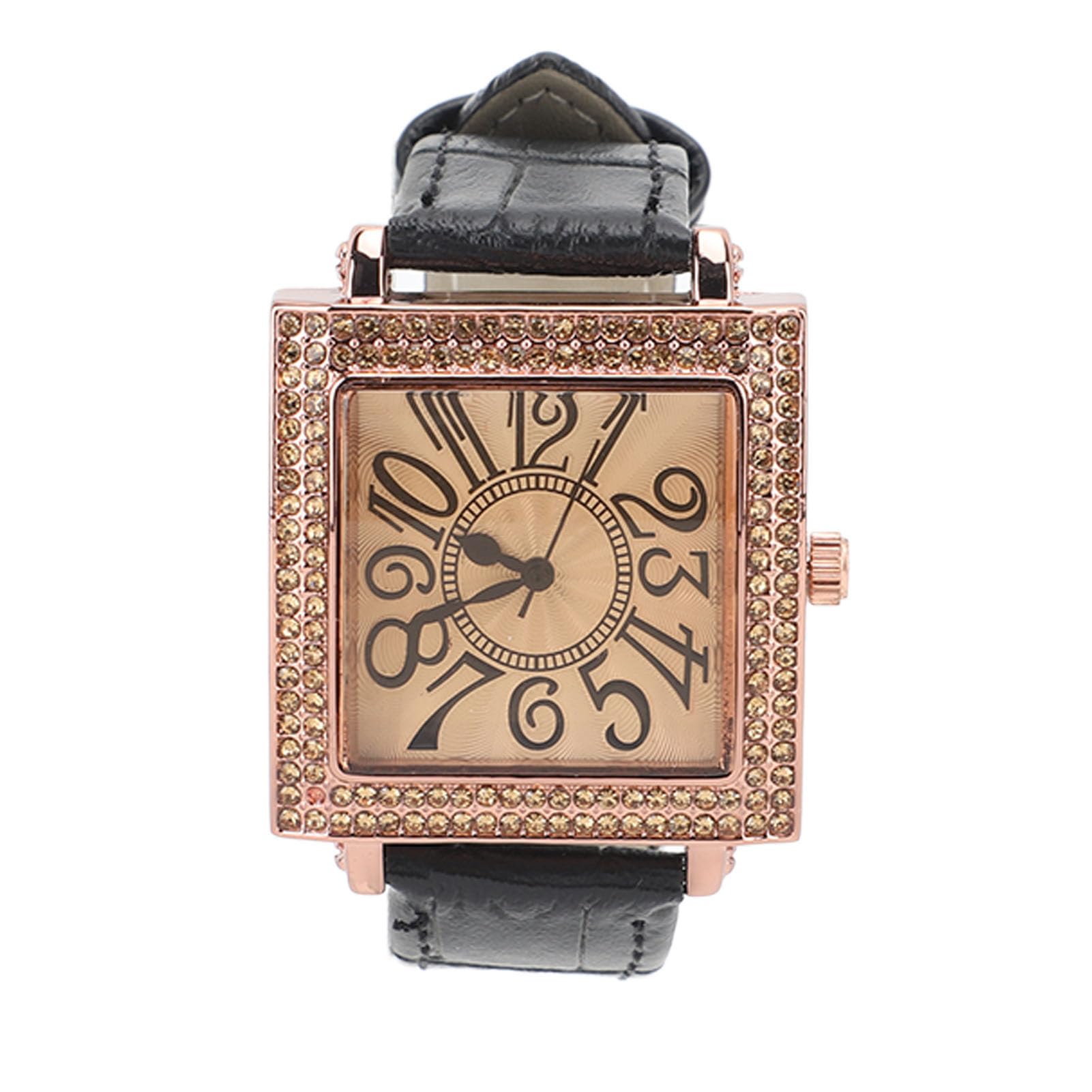 SPYMINNPOOWomen Square Dial Retro Style Watch, Large Number Display, Accurate Timekeeping for Dating Travel