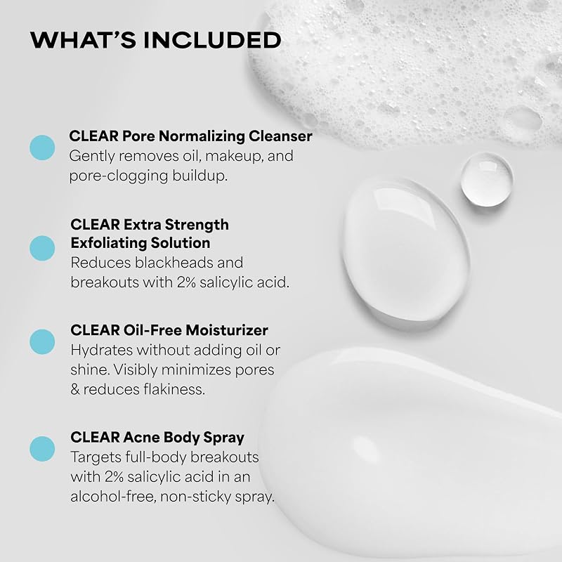 Paula's Choice CLEAR Extra Strength Acne Kit + Back & Body Acne Spray | Treats & Prevents Severe Face & Body Acne with 2% Salicylic Acid & 5% Benzoyl Peroxide