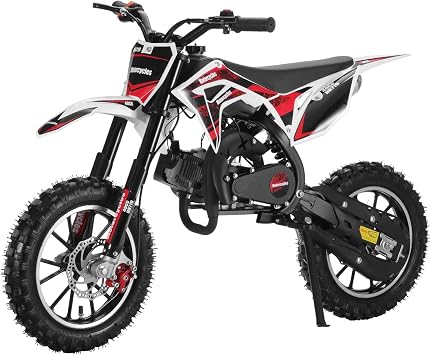 أطفال الترابية الدراجة، 49 cc 2-السكتة الدماغية Dirtbike تعمل بالغاز، قبالة الطريق البسيطة الترابية الدراجة للأطفال، الغاز السلطة الجيب صاروخ الدراجة مع الجبهة الفرامل القرص الخلفي، ميني دراجة نارية ماكس تحميل 330 lbs الأسود