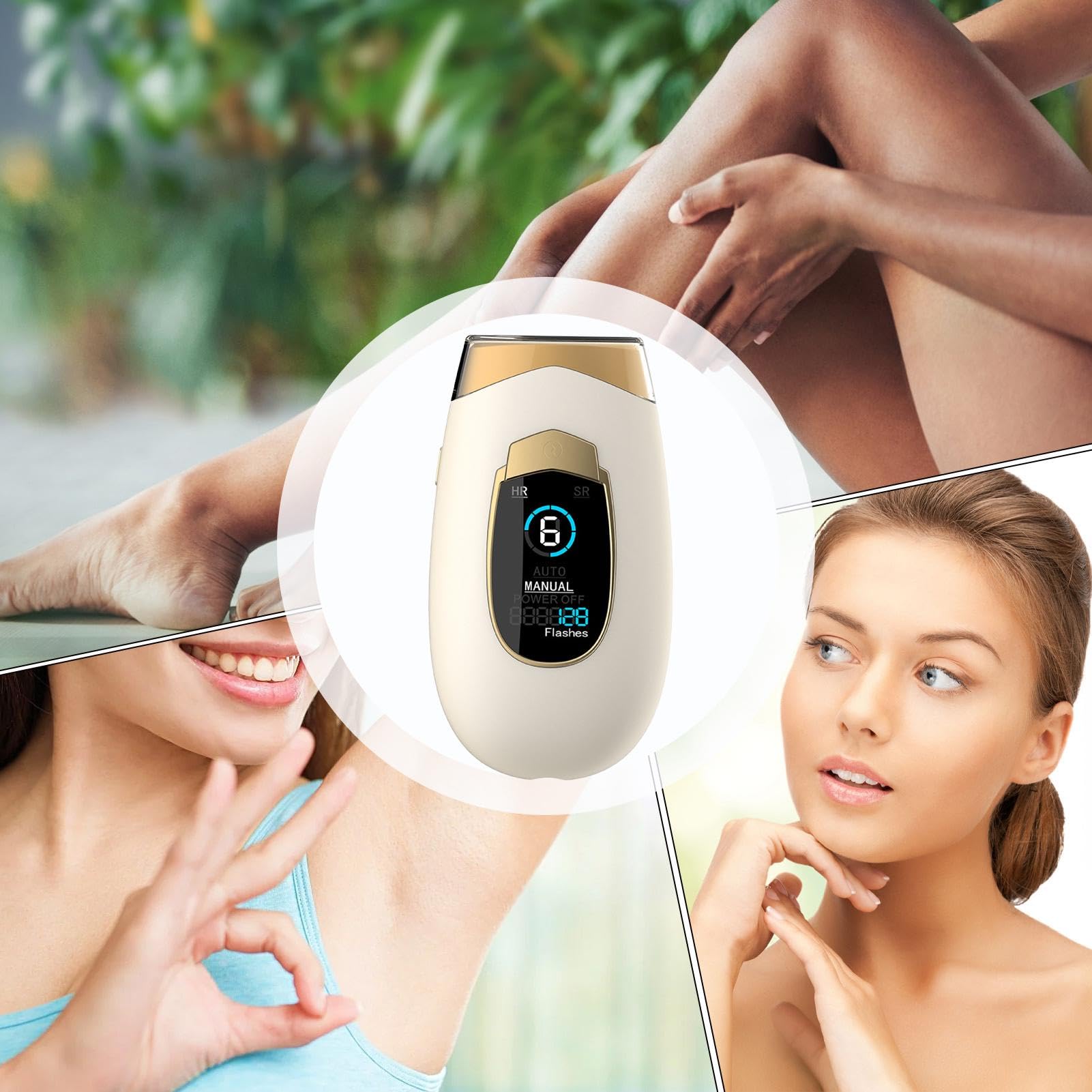 Ricaricabile Epilator Women, Elettrico Hair Remover, Viso Body Grooming | Shaver, Color Green/Purple/Light Pink/Smooth Skin Depilator, Trimmer portatile per viso, Legs, Underarms