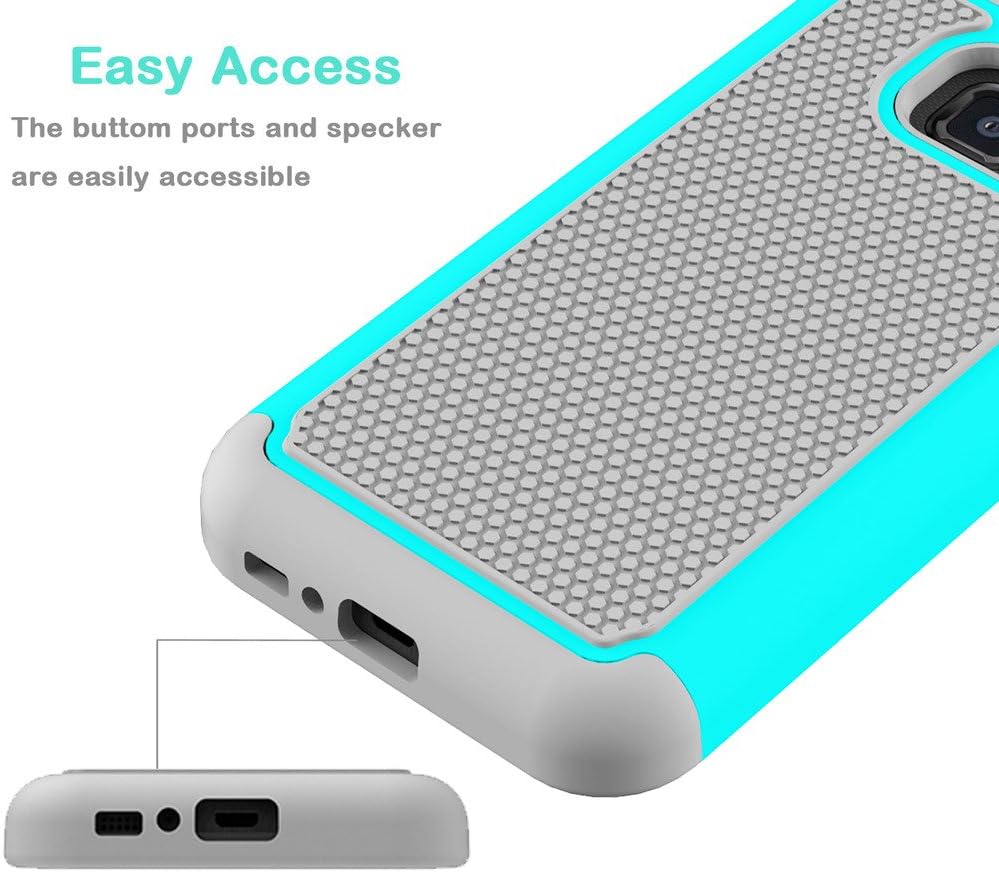 Galaxy S7 Active Case, Jeylly(TM) [Shock Proof] Scratch Absorbing Hybrid Rubber Plastic Impact Defender Rugged Slim Hard Case Cover Shell for Samsung Galaxy S VII Active AT&T SM-G890 G891