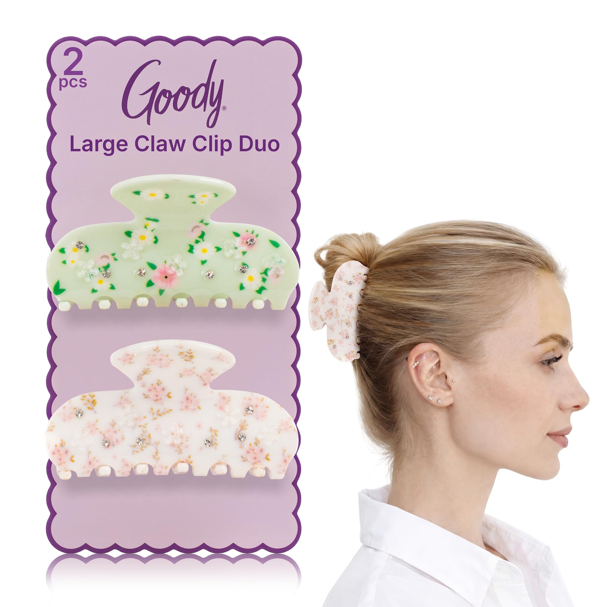 BIG SOFTI + UNIVERSAL CLIP 未使用 Amazon.com: Goody SlideProof Large Claw Clips, Stylish, Secure