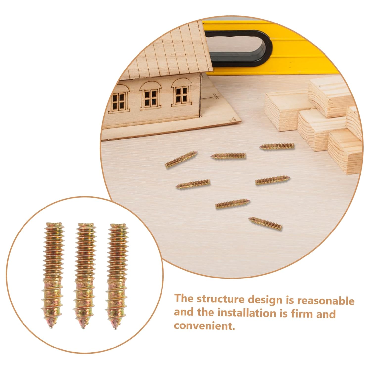 Double Head Self-Tapping Screws 100pcs Steel for Furniture