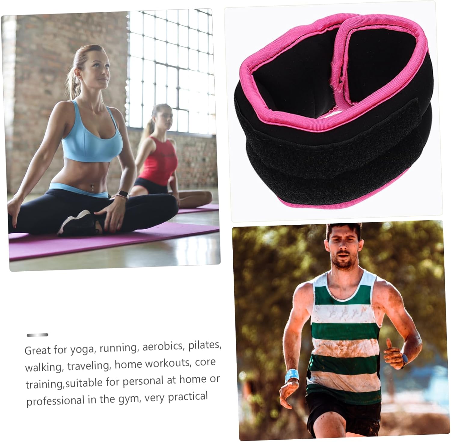 2pcs Leg Weights Wristbands for Fitness Training for Running Yoga Exercise and More Lightweight Design