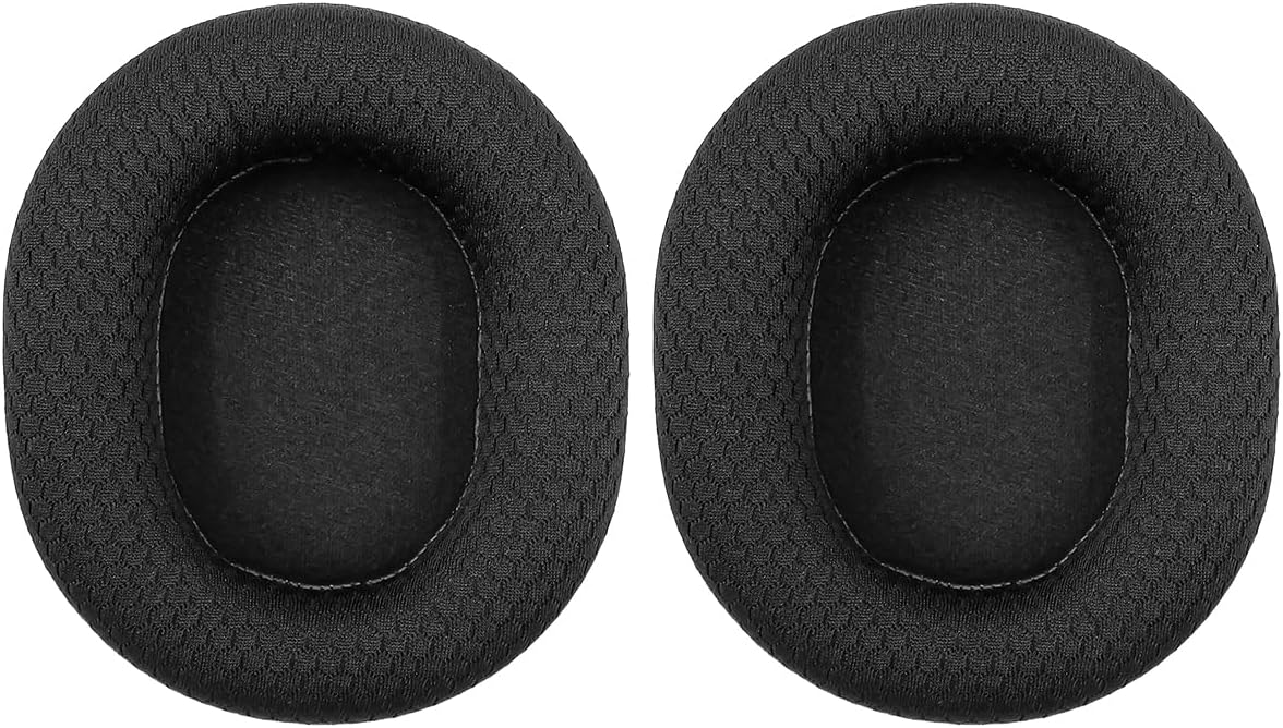 Alnicov 1Pair Replacement Ear Pads Black Mesh Headphone Cover