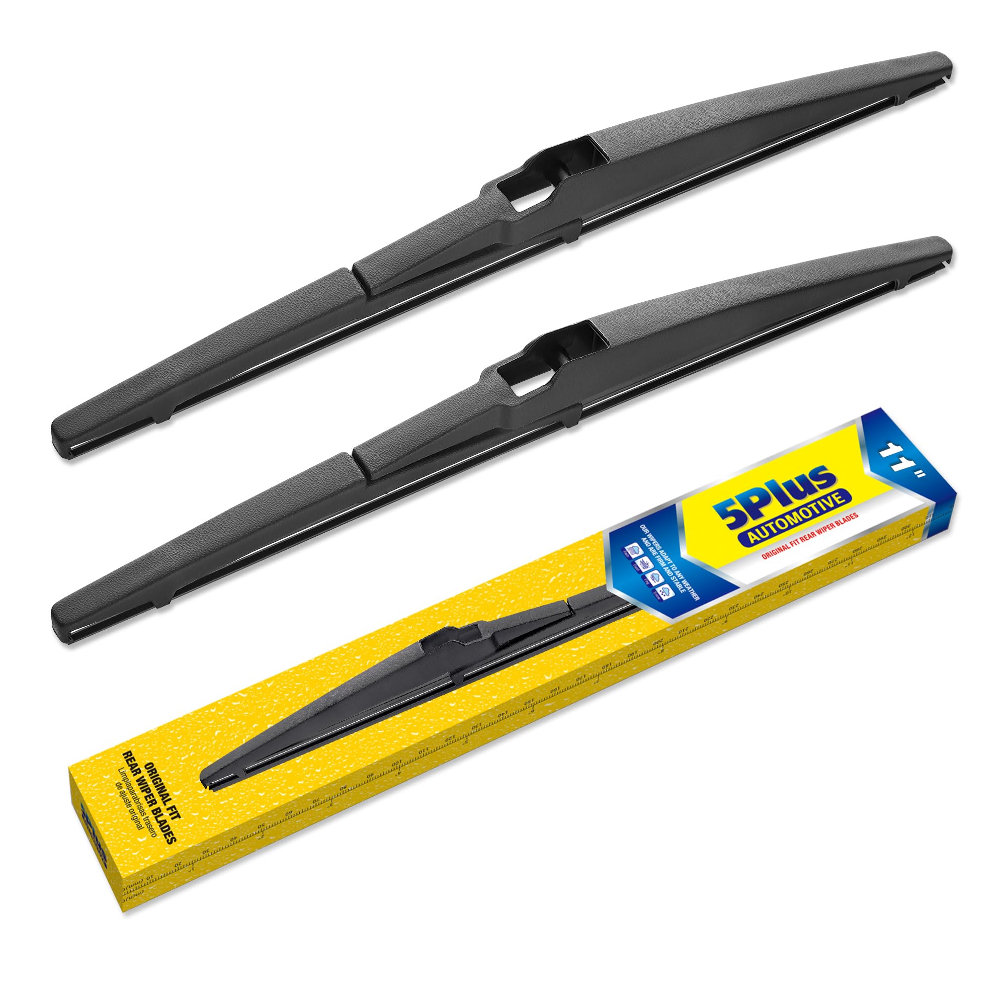 5 PLUS 11 Inch Rear Wiper Blade,Quiet Streak-Free Rear Window Wiper(2 PACK)