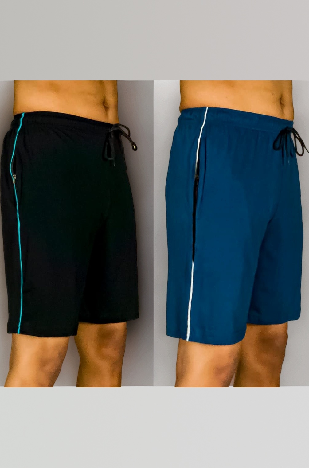 Men's Regular Fit Shorts with Zip Pocket