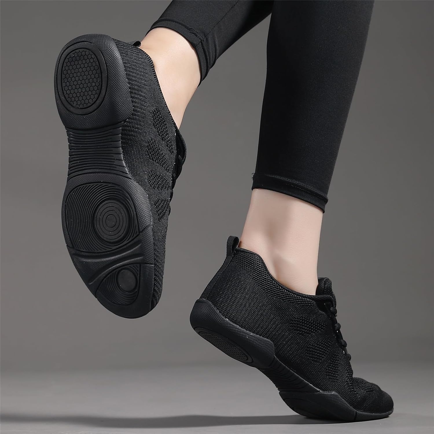 Girls Cheer Shoes Lightweight Non-Slip with Arch Support for Youth Cheerleading Stunts, Dance and Gymnastics Competitions Size Kids/Little Kid 12 to Women 11.5 (Black/White) - Image 7