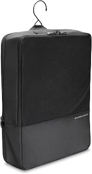 Briggs & Riley Hanging Laundry Compression Cube for Travel - Compression Packing Cube for Women & Men, Luggage & Suitcase Organizer Bag for Clothes, Includes Hook - Travel Essentials, Black
