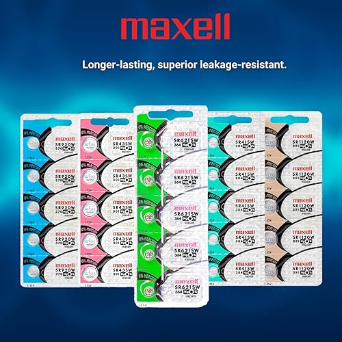 Miniatura 4 de Maxell Pila de botón original/original 364/SR621SW AG1/batería de celda (uso ideal para tu linterna, relojes, calculadoras, cámaras, control remoto,