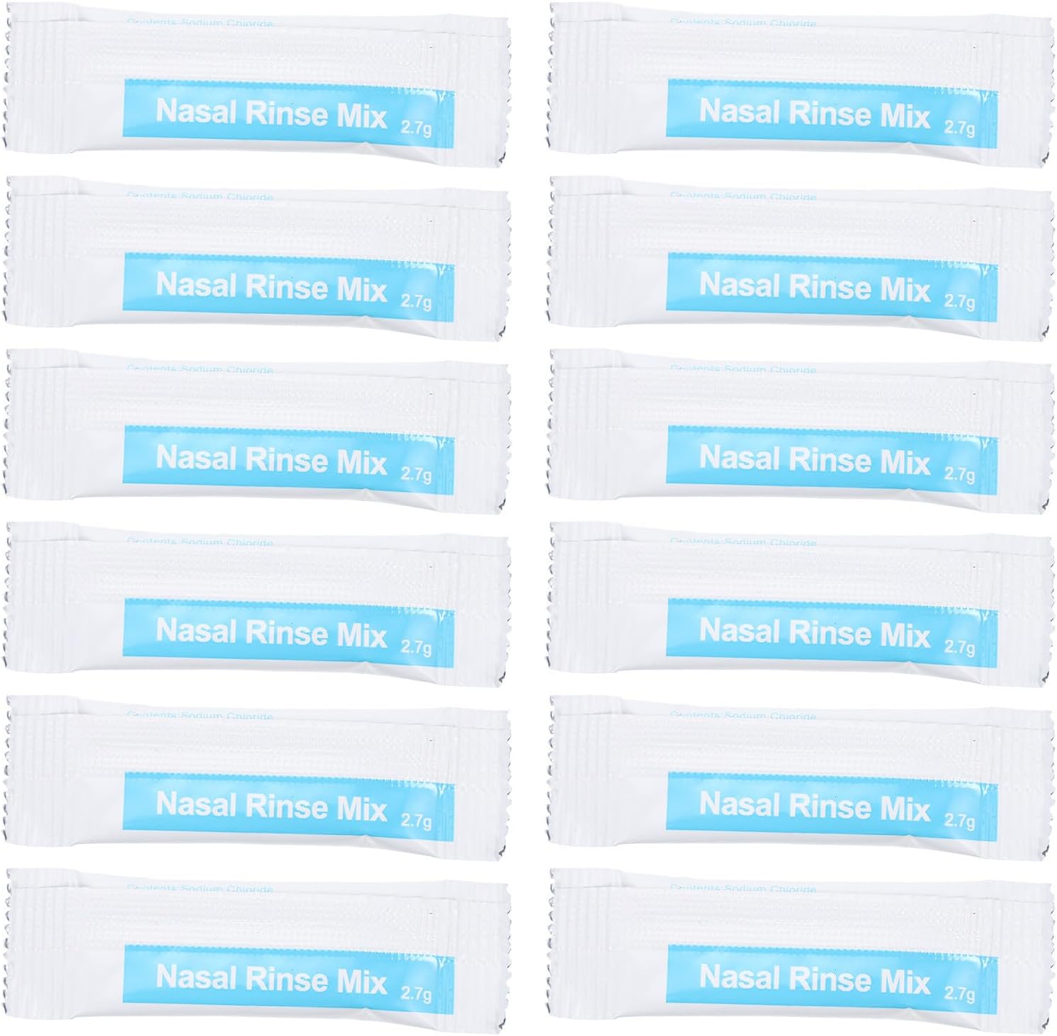 40pcs Nasal Rinse Salt Packets 2.7g Each, Saline Nasal Wash Mix for Adults, Physiological Salt for Sinus Care and Nose Cleansing