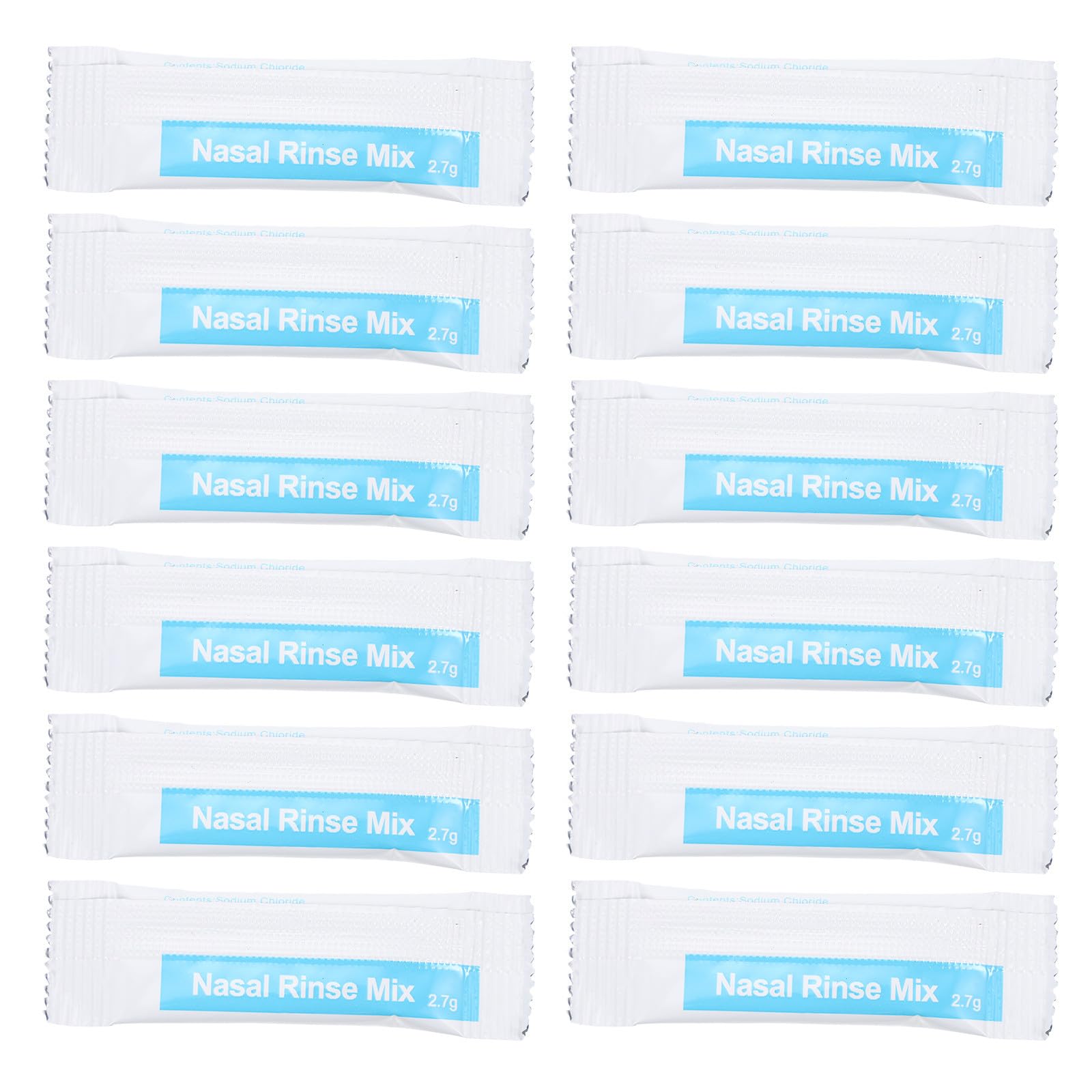 40pcs Nasal Rinse Salt Packets 2.7g Each, Saline Nasal Wash Mix for Adults, Physiological Salt for Sinus Care and Nose Cleansing