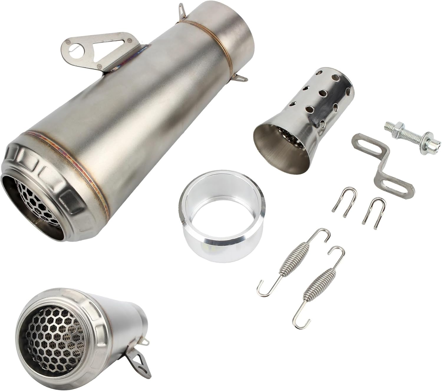 Motorcycle Universal Motocross Silencer Fit For R1 R3 R6 CBR1000RR MT07 09 Z900 1000 Accessories(B)