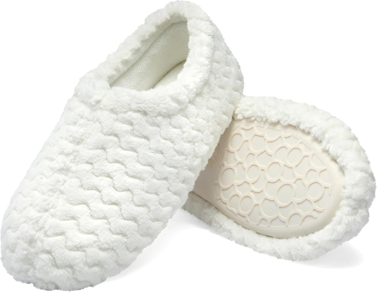 Fruit of the Loom Women's Chevron Slippers - Fuzzy Memory Foam, Lightweight, Indoor/Outdoor Zapatillas de Mujer