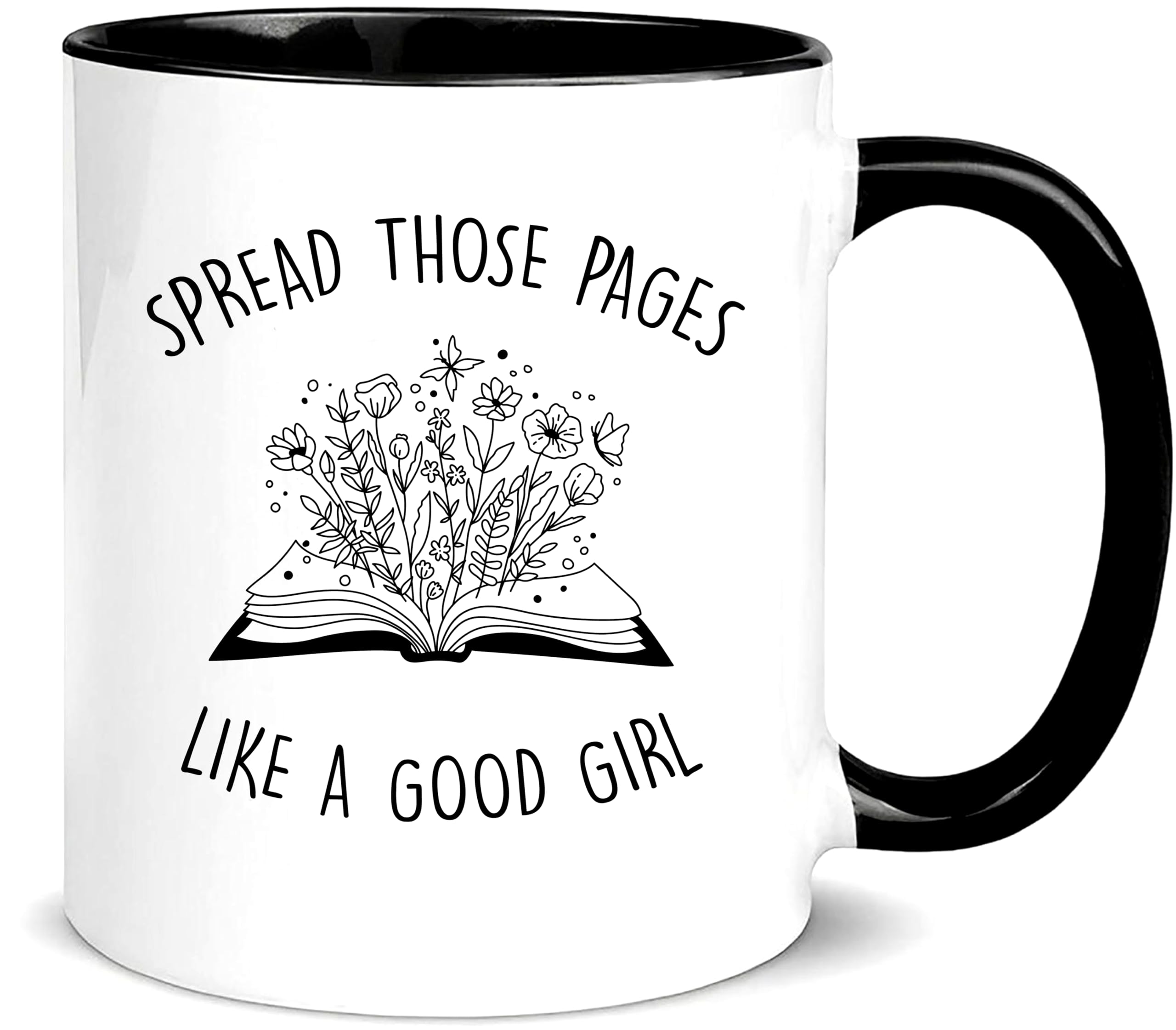 Funny Good Girl Reader Mug, Spread Those Pages Like a Good Girl, Funny Reading, Book Lover, Spicy Reader, 11oz Ceramic Coffee Mug/Tea Cup