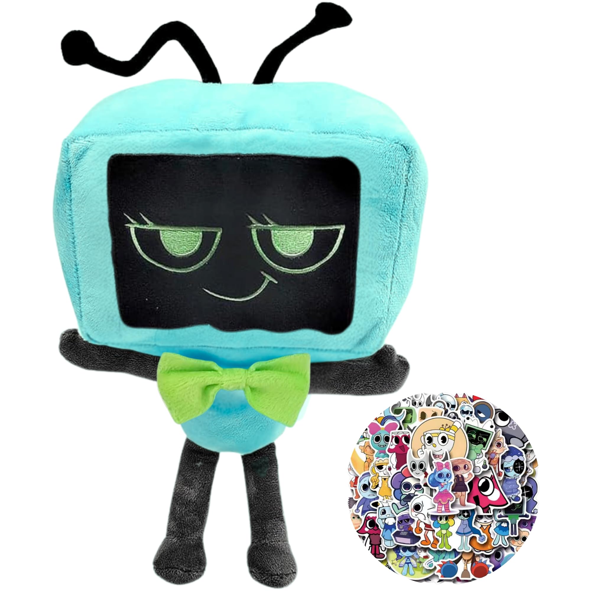 Lemoneon 11" Vee Plush Stuffed Figure Pillow for Video Game Fans Room Decor with a Sticker Set