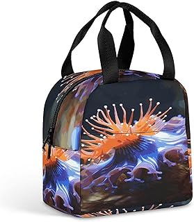 FodPand Nudibranch Lunch Box Reusable Cooler Tote with External Pocket Large Capacity Insulation Bag Leakproof Food Delivery Bags for Cold Meal for Work And Picnic