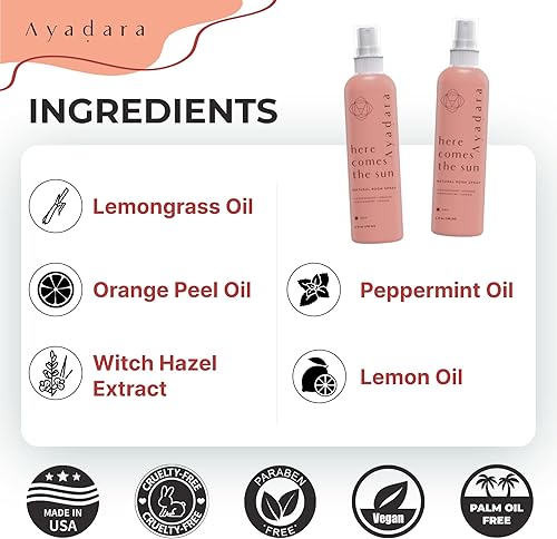 Miniatura 5 de Spray natural para habitación, 4 onzas, aerosol de aromaterapia para habitación, espray de fragancia para habitación y desodorante de lino para el