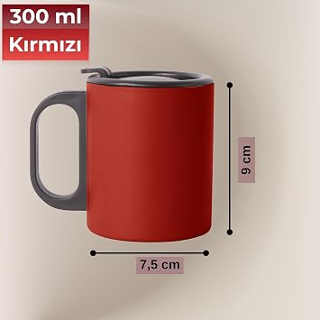 Paslanmaz Çelik Mug, Paslanmaz Çelik Termos Bardak-300 ml