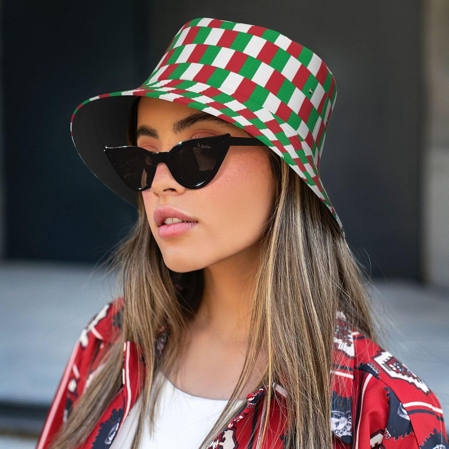Bucket Hat Italy Flag Print Summer Sun Hat Trendy Beach Funny Fisherman Hat for Men Women Unisex Black