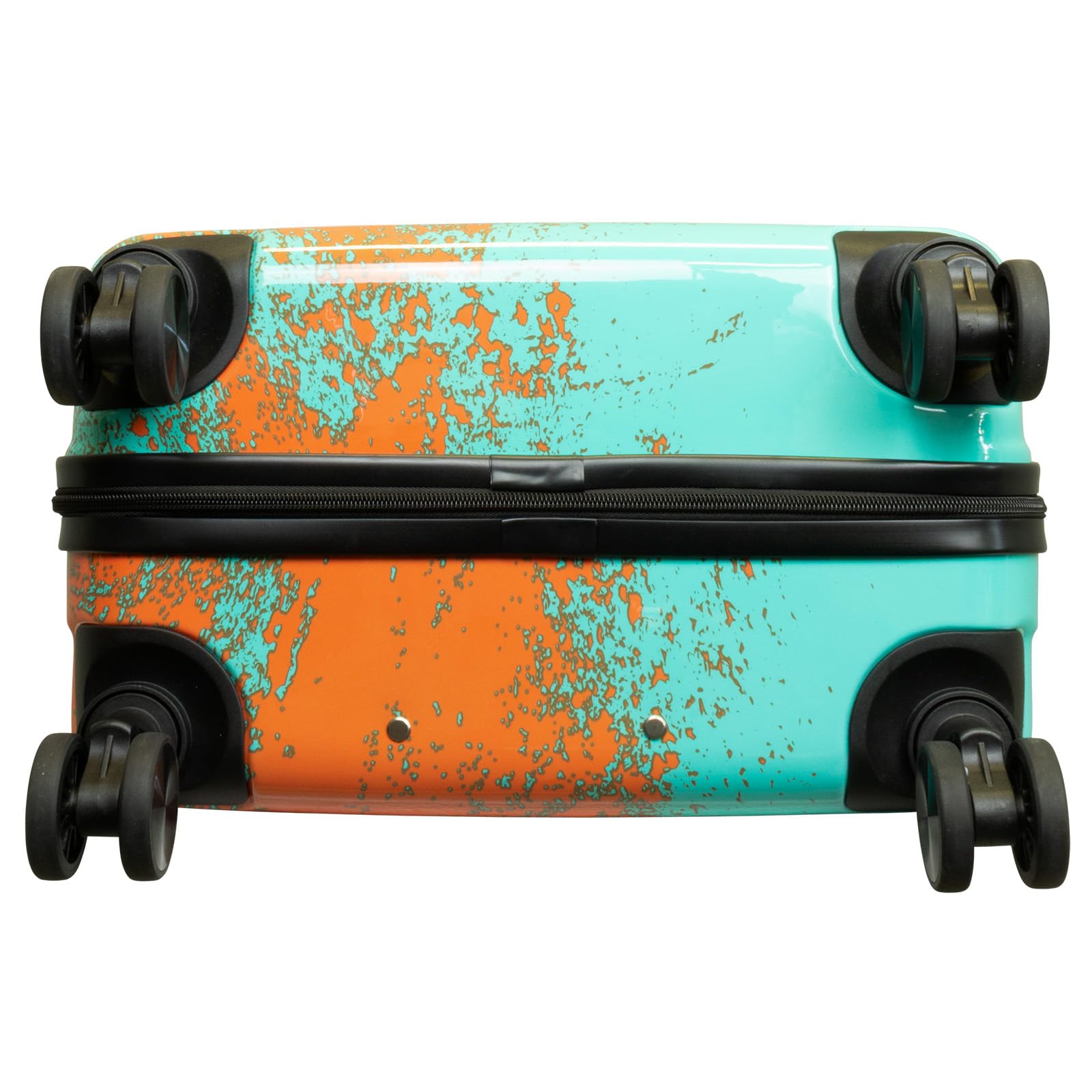 Monopol Reisekoffer und Kofferset 3tlg Hartschale Sierra Trolley (türkis-orange, Koffer - Größe M)