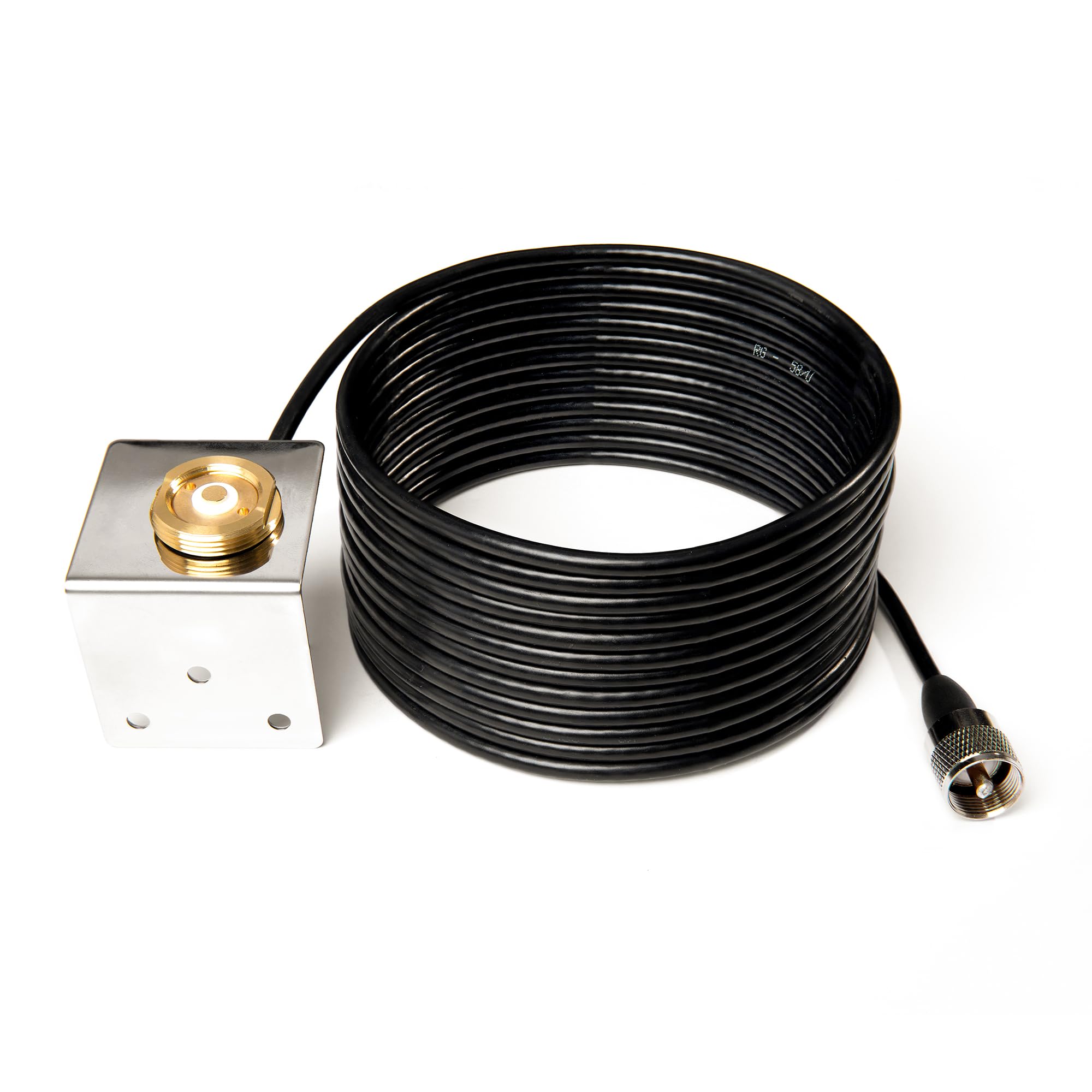 Fumei NMO L Shape Mount Mobile Antenna Bracket NMO to PL-259 Connector 5M RG-58 Coaxial Cable-image-42