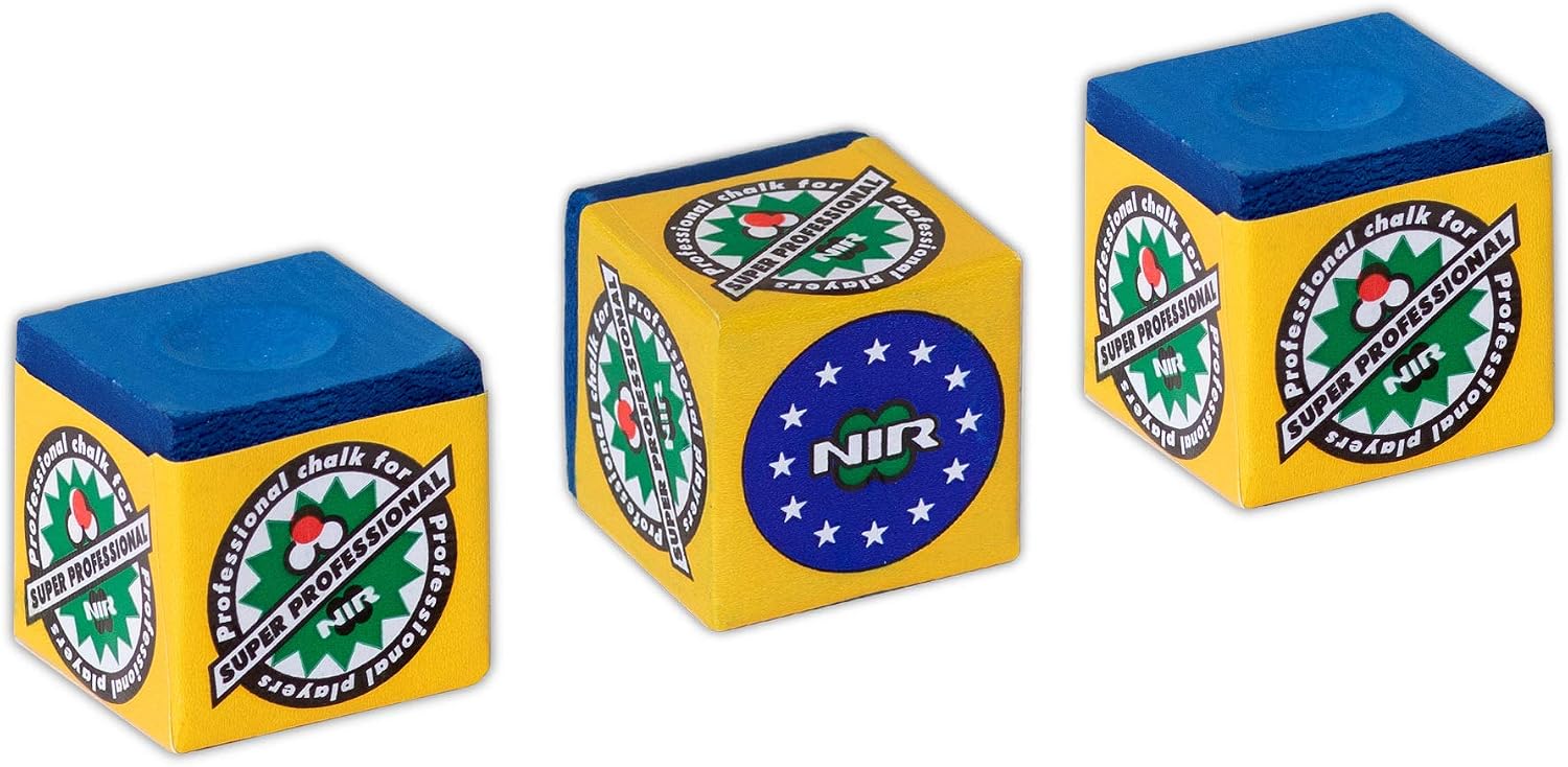 3 pcs of Longoni NIR Super Professional Pool cue Billiard Chalk - Blue