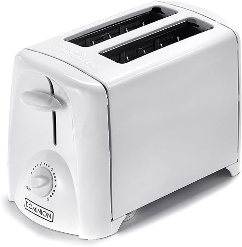 Dominion Tostadora de 2 rebanadas con control de sombra, bandeja deslizante para migas, apagado automático, velocidad de calentamiento más rápida,