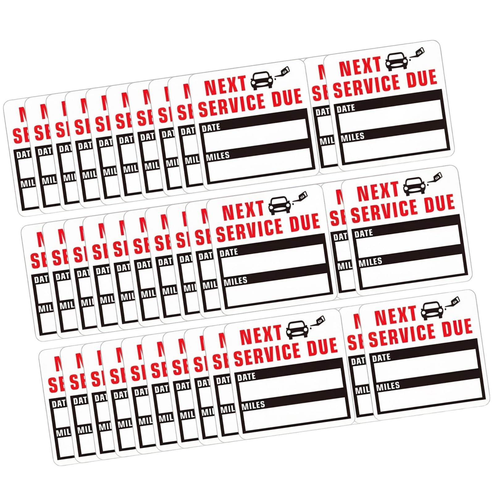 10 Sheets Automotive Oil Change Tracking Stickers for Windshield and Garage Use Statics Cling Vehicle Decal Windshield Reminder Decals