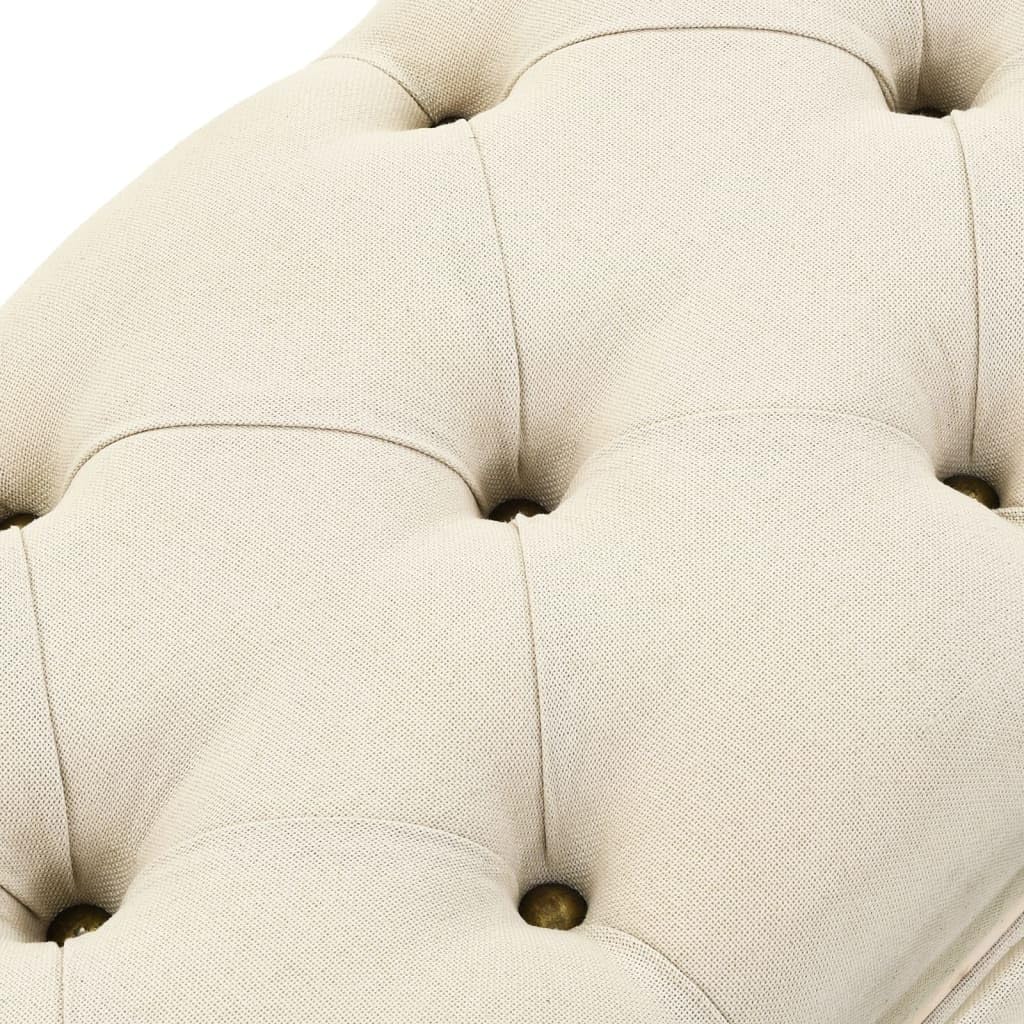 vidaXL Banco con almacenaje 110 cm Madera Maciza de Abeto Color Crema y
