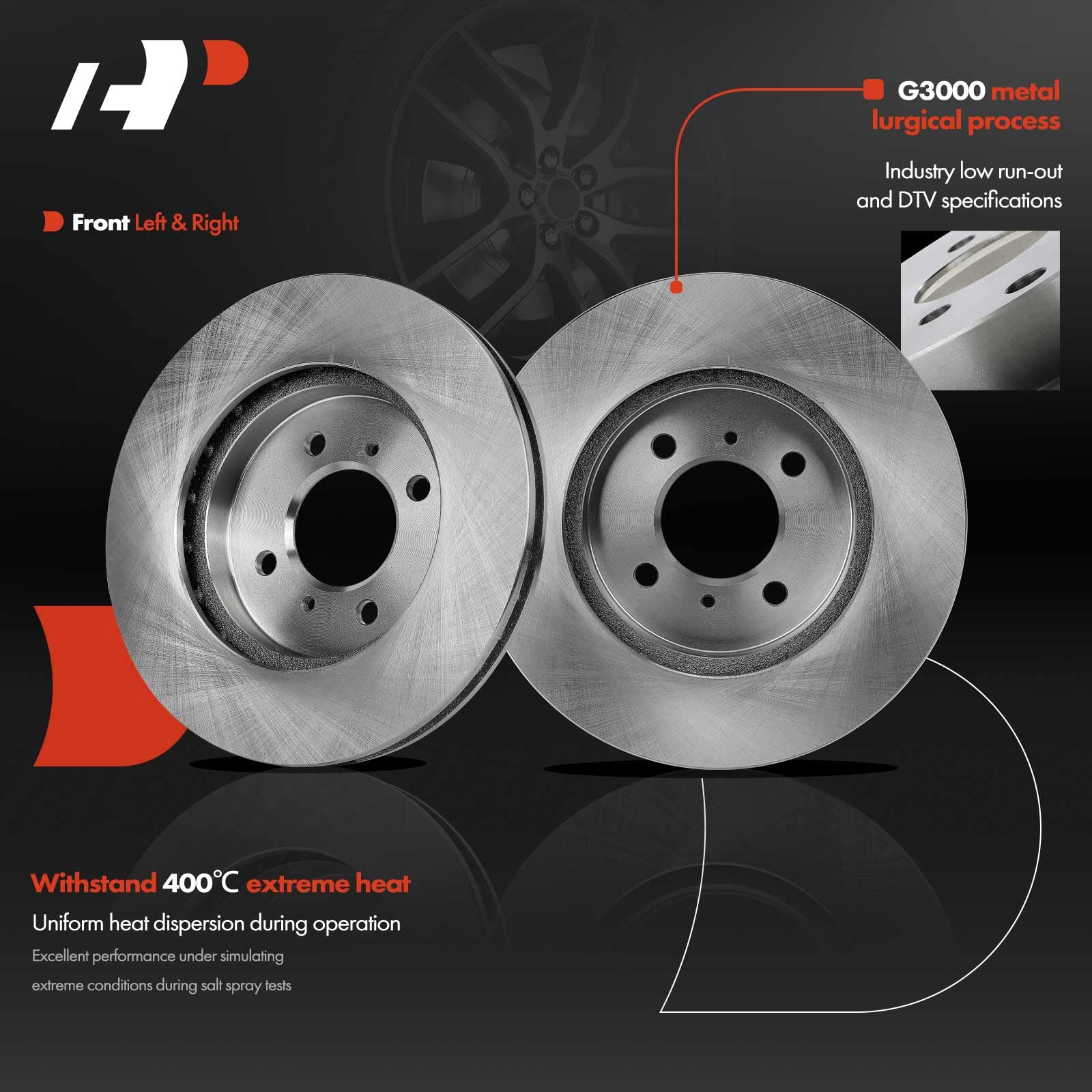 For Mitsubishi Lancer A-Premium 10.08 Inch (256mm) Front Vented Disc ...