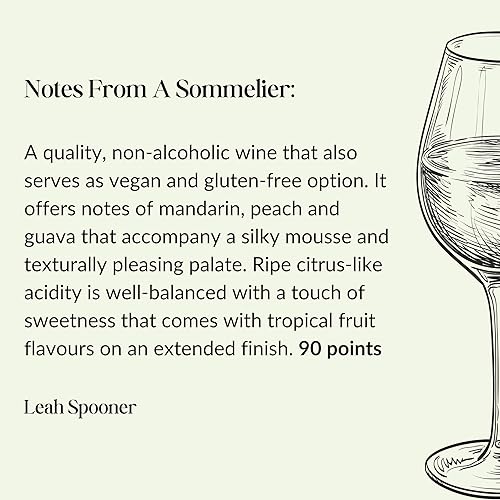 Miniatura 5 de Wander + Found Vino sin alcohol, espumoso Cuvee Blanc, vino blanco premium de Alemania, vino desalcoholizado sin OMG, 25.4 fl oz (1 botella)