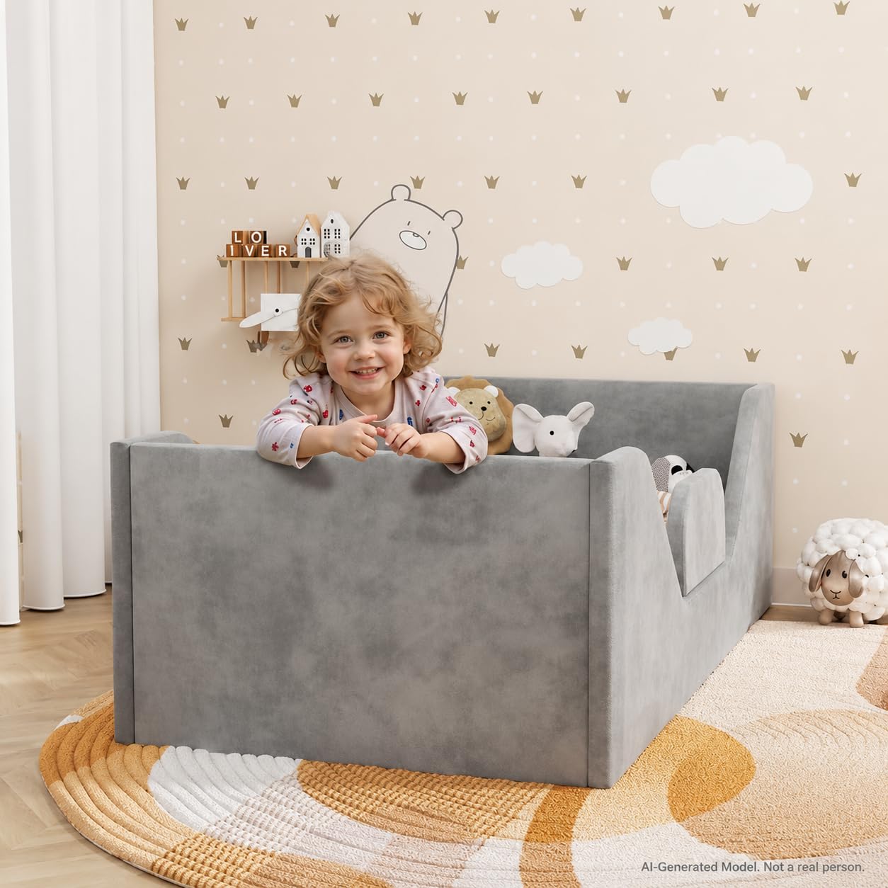 SOFTLYNICE Toddler Floor Bed