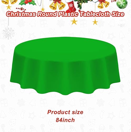 Miniatura 2 de 12 manteles de plástico desechables de Navidad, 54 x 108 pulgadas, suministros para fiestas de Año Nuevo, rectangulares, impermeables, de hasta 8