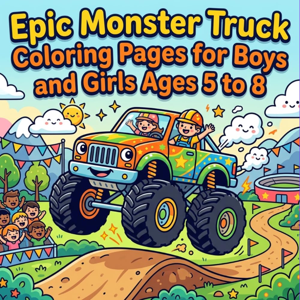 Epic Monster Truck Coloring Pages for Boys and Girls Ages 5 to 8