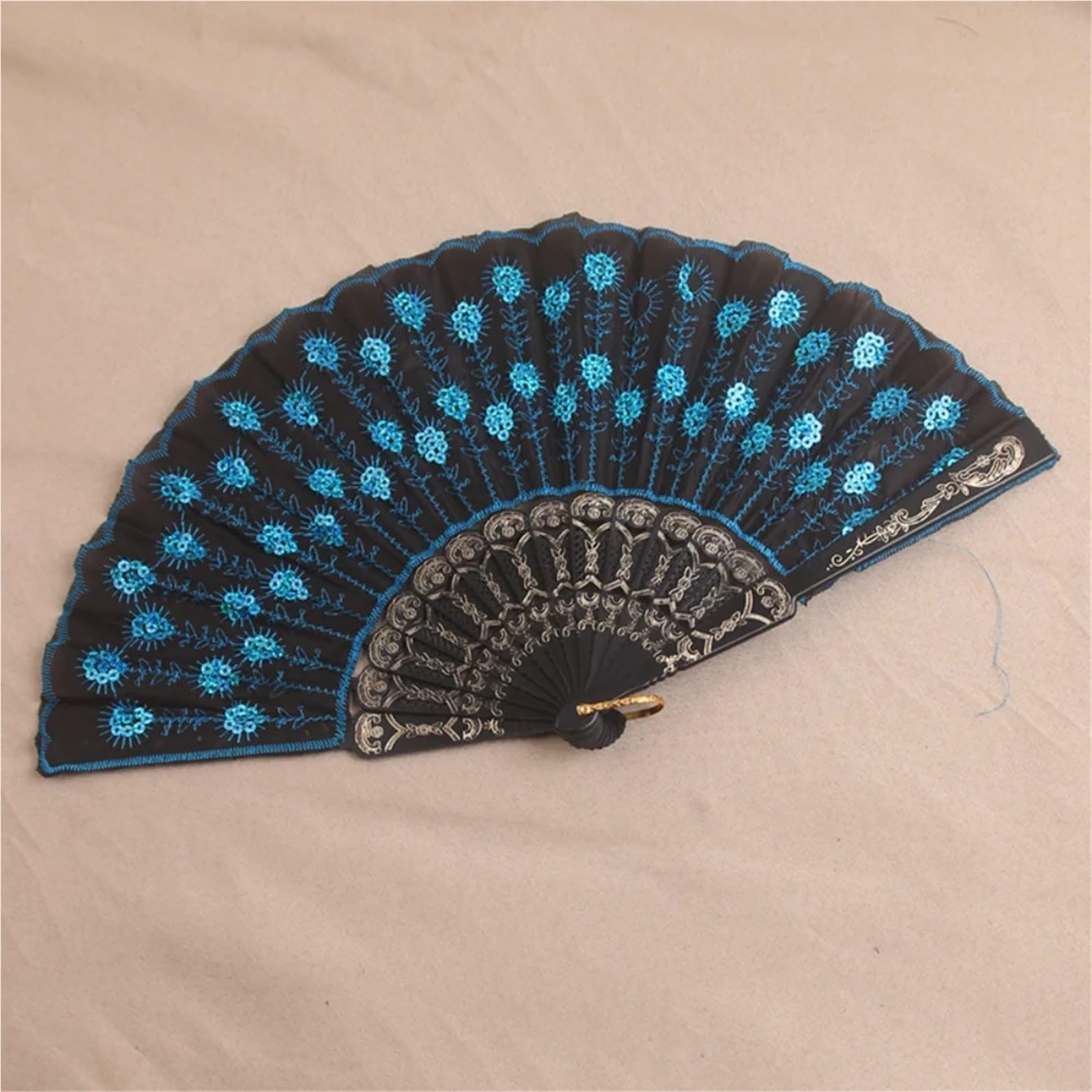 10 abanicos Plegables Bordados for Danza