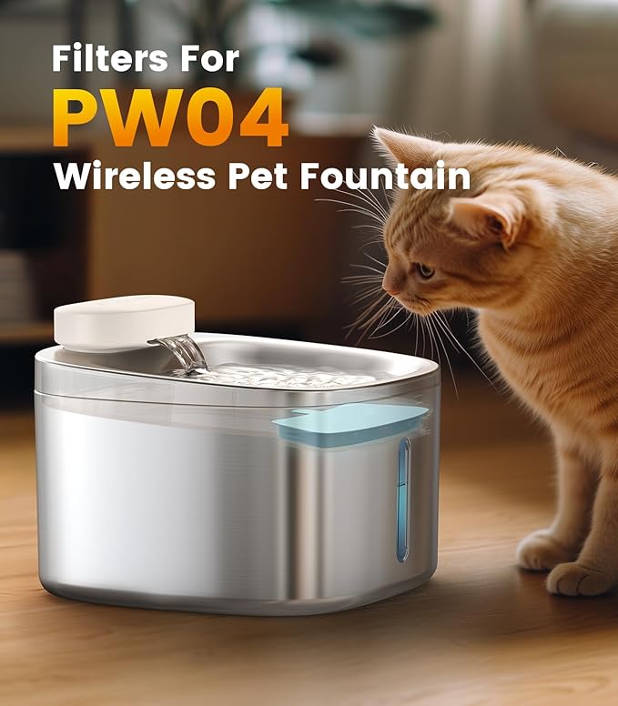 6 Filtros de Repuesto para Fuente de Agua para Gatos PW04 3.5L miniatura 2