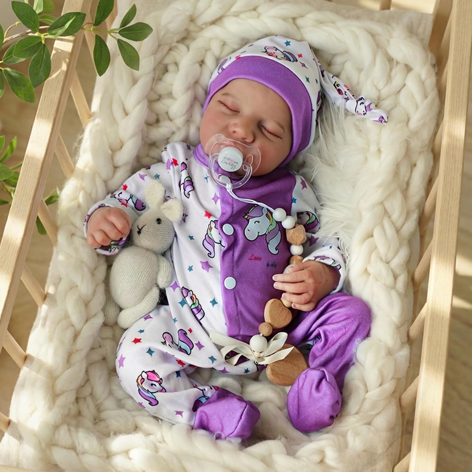 WOOROY Realistic Reborn Baby Dolls, 18 Inch Full Vinyl Body Lifelike Girl Doll, Real Life Newborn Baby Doll, Sleeping Baby Doll with Accessories Gifts Toy for Kids Age 3+