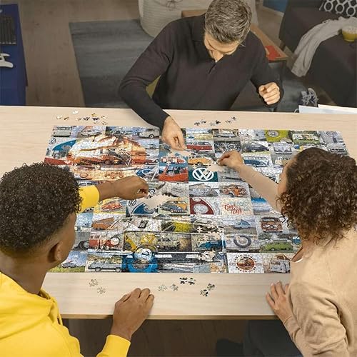 Miniatura 3 de Ravensburger 99 VW Bulli Moments - Rompecabezas de 3000 piezas para adultos, 16018, herramientas hechas a mano, pizarra azul duradera, cada pieza