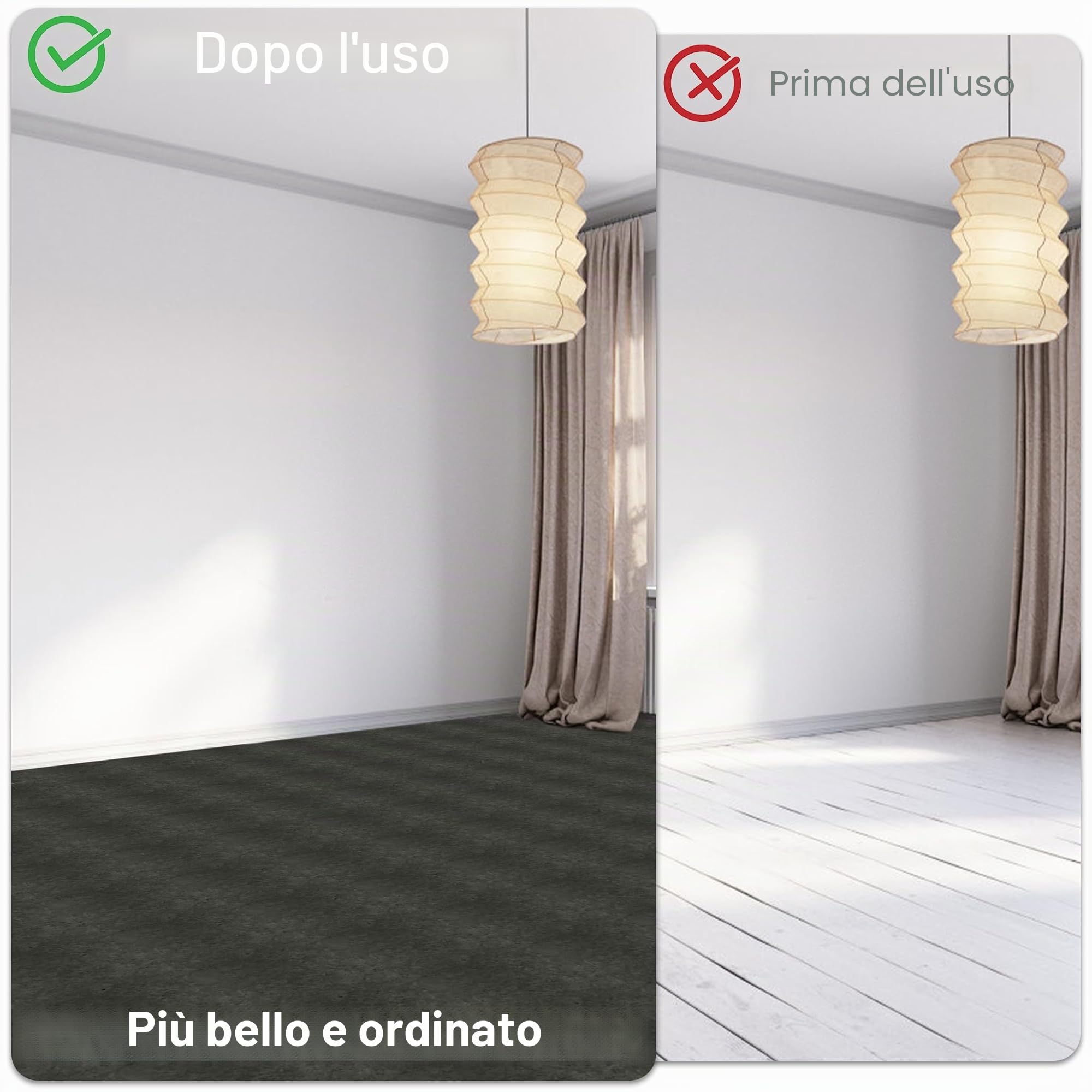 54 pezzi, 5,02 m² pavimento in PVC, pavimento in vinile autoadesivo, piastrelle in vinile, piastrelle adesive per pavimenti, antiscivolo e impermeabile per soggiorno, cucina, bagno - Grigio