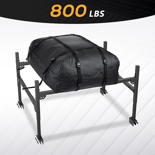 Vista 47 de Bastidores ajustables de 14.6 a 17.4 pulgadas de altura para caja de camioneta con 2 luces LED compatibles con Tacoma/Tundra/Silverado 1500/Sierra