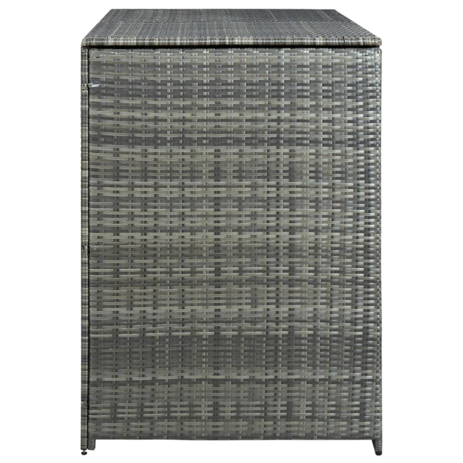 ARKEM Cobertizo Doble para contenedor ratán PE Gris 148x77x111 cm Contenedor De Basura