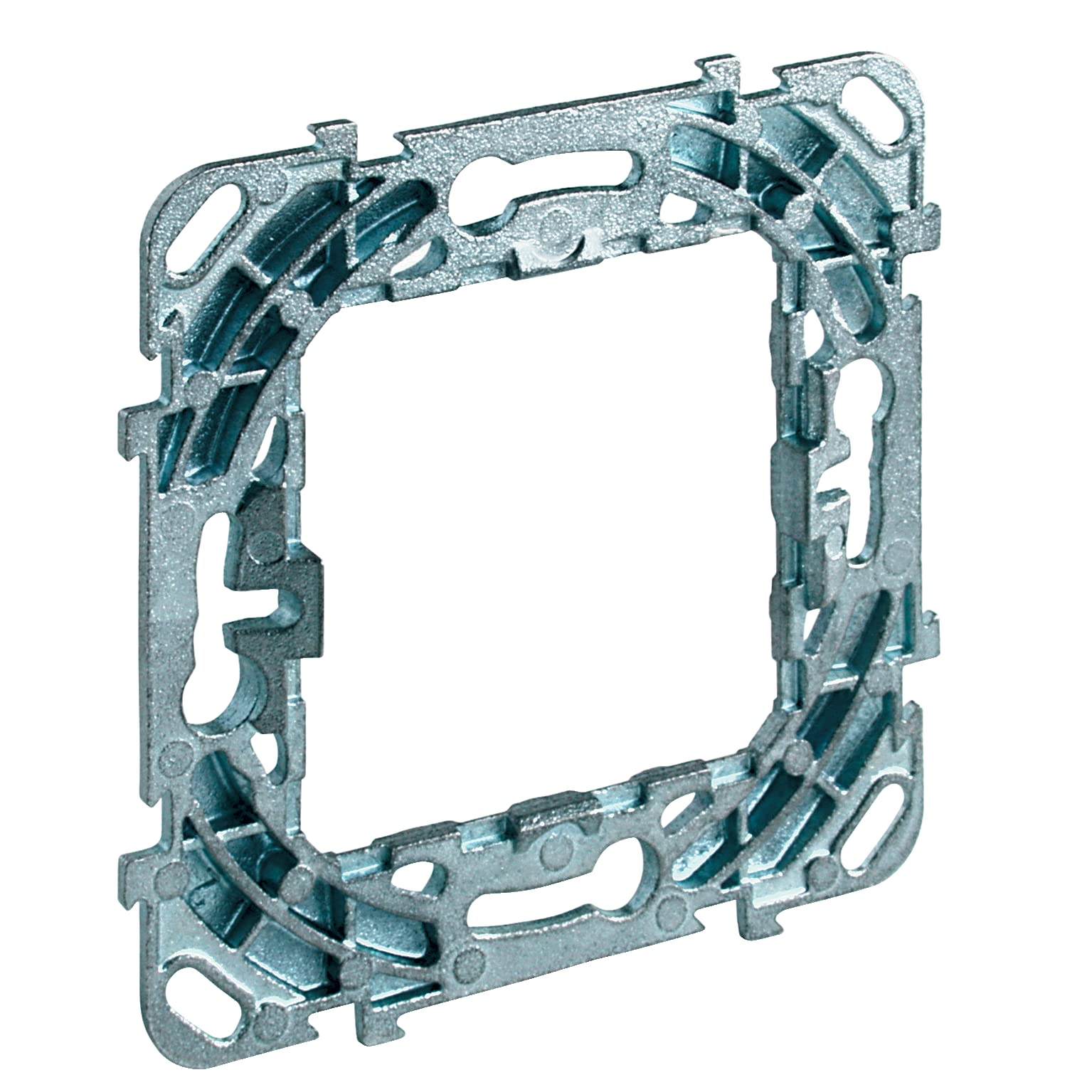 Unica Halterung ohne Krallen, 1 Ständer, 2 Module, Abstand 71 mm