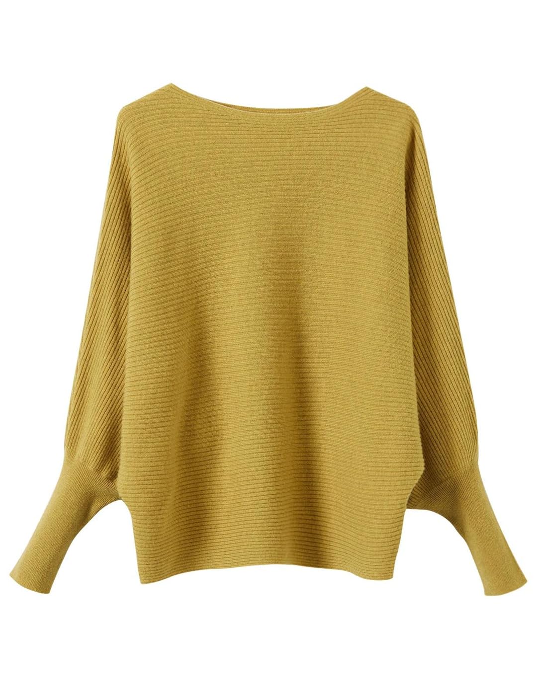 Disimlarl Damski sweter oversize z wełny merynosów, ciepły sweter z łódką, długi rękaw, dzianinowy sweter