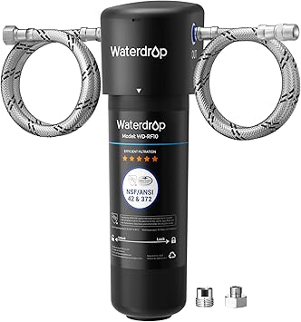 Waterdrop 10UA Water Filter System, Household Water Purifier for Under Counter, High Quality 30K Liters Water Filtering System, Removes 99% Lead, Fluorine, Chlorine, Bad, 0.5μm