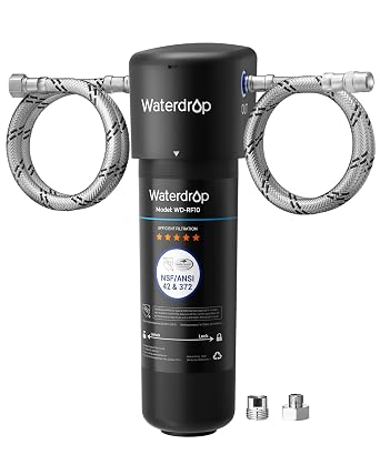 Waterdrop 10UA Under Sink Water Filter System, 11000 Gallons Capacity | Reduce PFOA/PFOS, Reduce Lead, Chlorine, Bad Taste, Odor, NSF/ANSI 42 Certified, Direct Connection to your Faucet