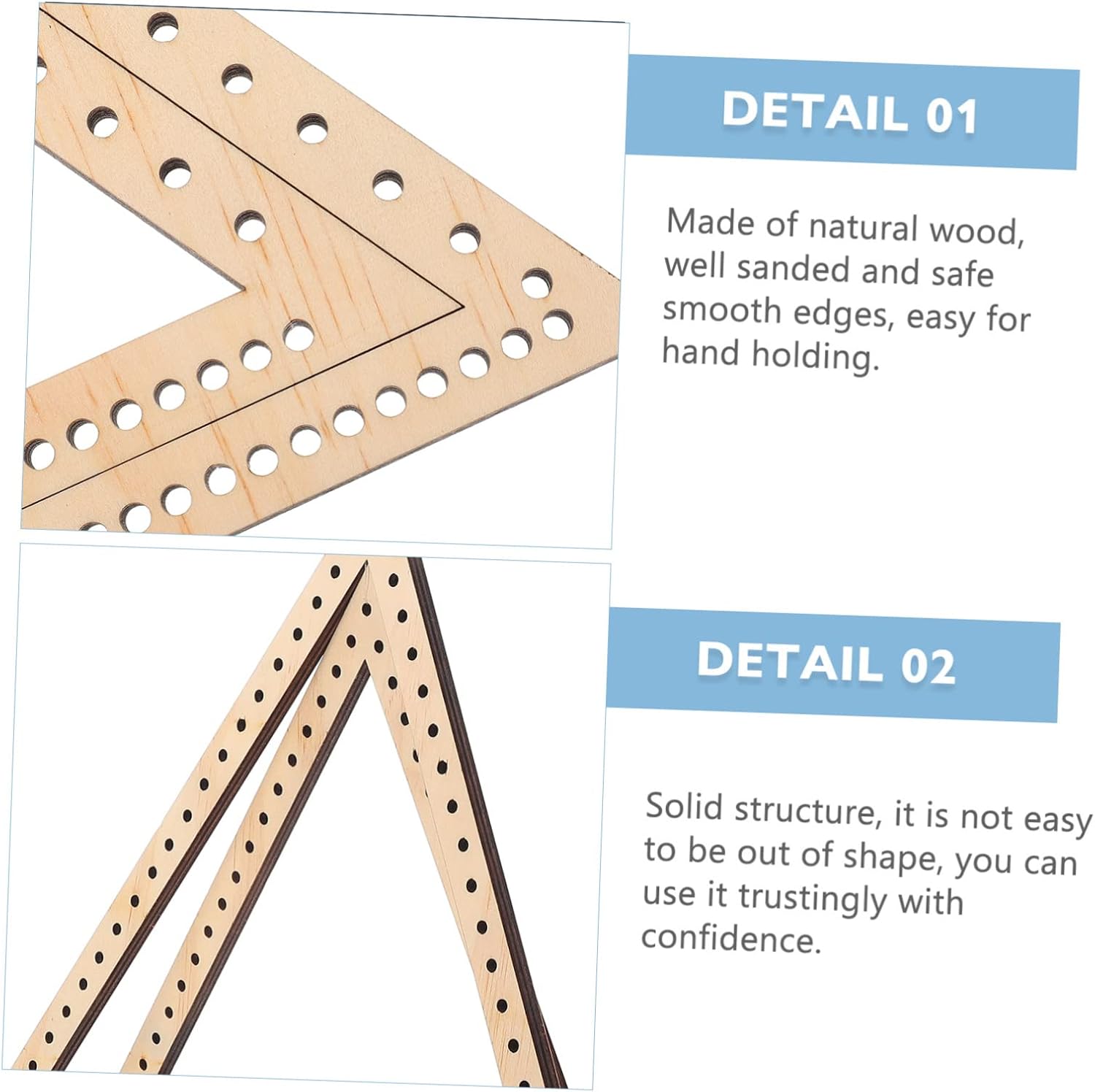 AKOOSY 2pcs Triangle Weaving Frame for Handmade Tapestry Craft Unique Wall Decor Tool for Beginners and Enthusiasts for Home and Workspace Decoration